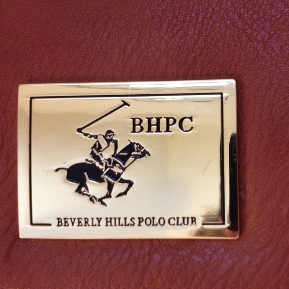 BHPC Wallet Beverly Hills Polo Club Cognac Brown Tri-Fold Clutch Billfold Logo - Picture 2 of 8